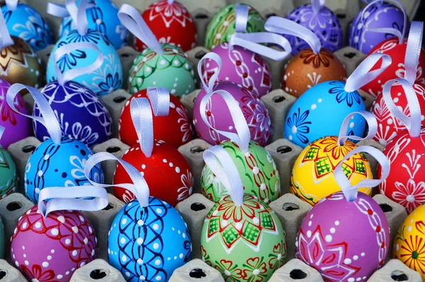 Color Huevos Pascua Como Fondo Vacaciones Muy Agradable —  Fotos de Stock