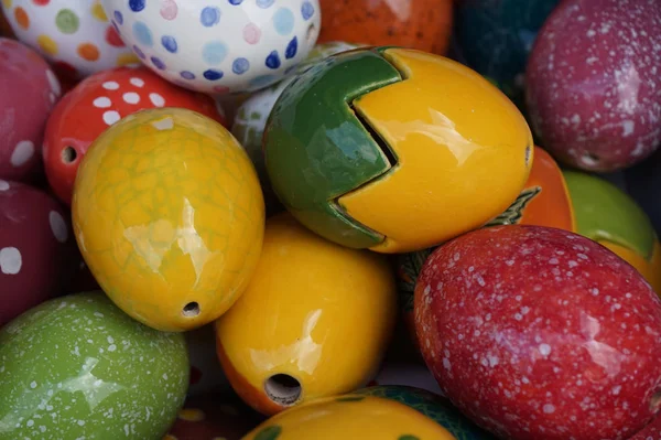 Color Huevos Pascua Como Fondo Vacaciones Muy Agradable — Foto de Stock