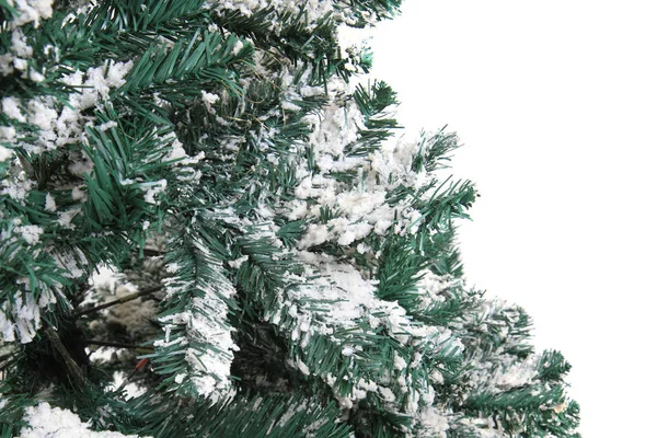 Plastic Kerstboom Geïsoleerd Witte Achtergrond — Stockfoto