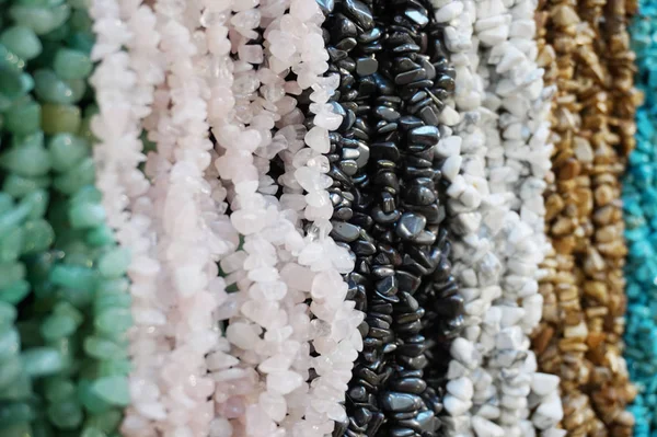 Naturligt Mineral Halsband Textur Som Mycket Fin Bakgrund — Stockfoto
