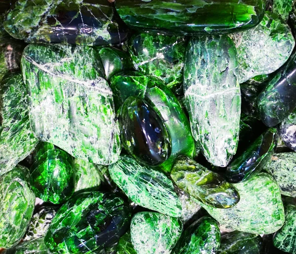 Green Chrome Diopside Mineral Very Nice Natural Background — Stock Photo, Image