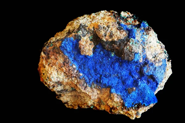 Azul Azurita Mineral Como Fondo Natural Agradable — Foto de Stock