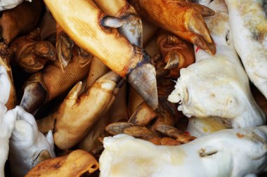 Kurutulmuş toynakları doku güzel yiyecek arka plan olarak