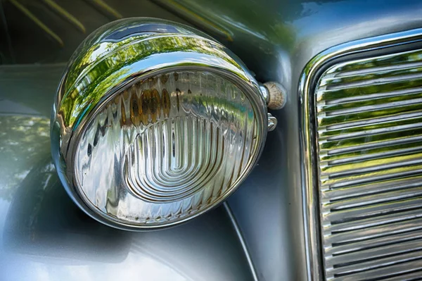 Leichtes Detail Des Alten Autos Als Sehr Schöner Hintergrund — Stockfoto