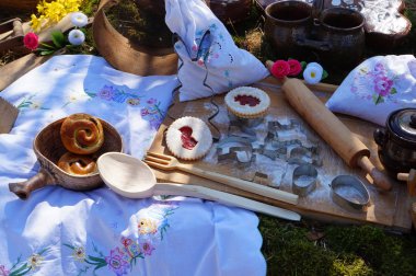 eski Paskalya geleneği ve dekorasyon çok güzel arka plan olarak