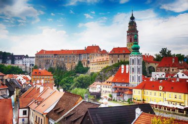 Romantik Cesky Krumlov kale Çek Cumhuriyeti