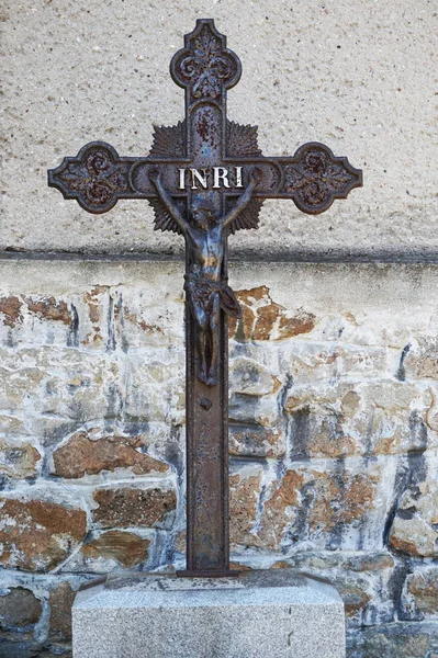 Jésus Crucifixion Comme Beau Détail Architecture Ancienne — Photo