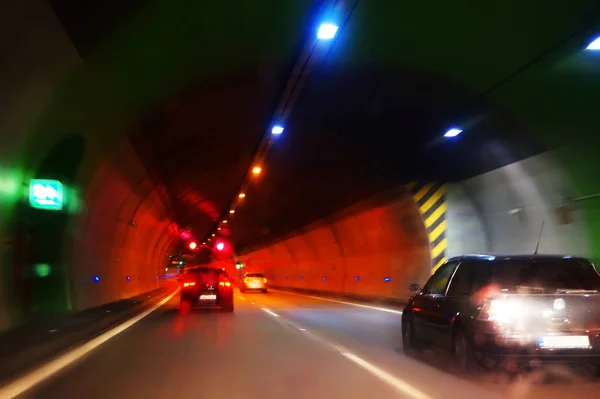 Driving Car Tunnel Very Nice Background — Stock Photo, Image