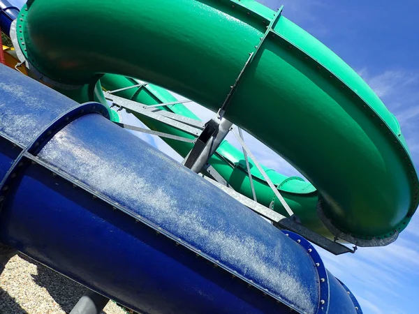 Toboggan Parque Aquático Como Bom Entretenimento Aquapark — Fotografia de Stock