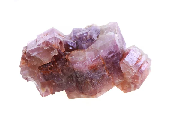 Mineral Aragonita Violeta Aislado Sobre Fondo Blanco —  Fotos de Stock