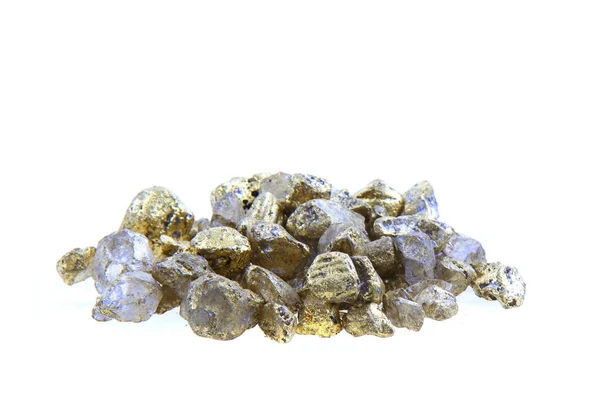 Золоті Прикраси Каміння Ізольовані Білому Тлі — стокове фото