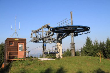 Kayak tow erken bahar Jested Tower yakınındaki 