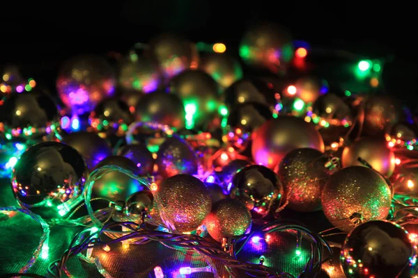 Color Navidad Luces Textura Como Fondo Muy Bonito —  Fotos de Stock
