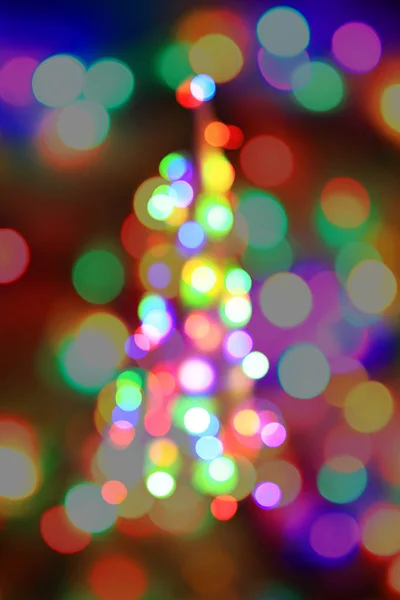 christmas tree from color lights as nice holiday symbol