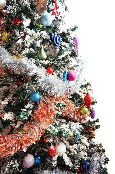 Parte Del Árbol Navidad Aislado Sobre Fondo Blanco —  Fotos de Stock