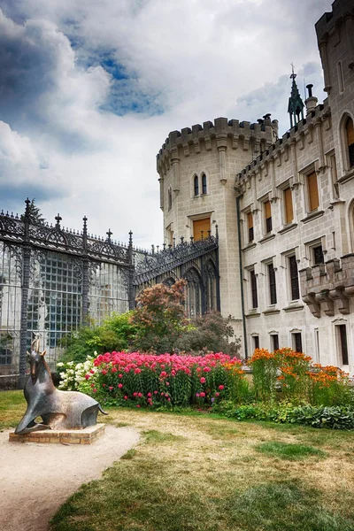 Romantico Castello Hluboka Nella Repubblica Ceca — Foto Stock