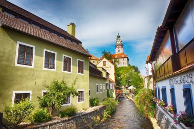 Romantik Cesky Krumlov kale Çek Cumhuriyeti