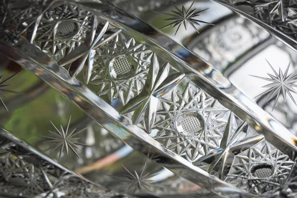 Tschechische Geschliffene Glasstruktur Als Sehr Schöner Hintergrund — Stockfoto
