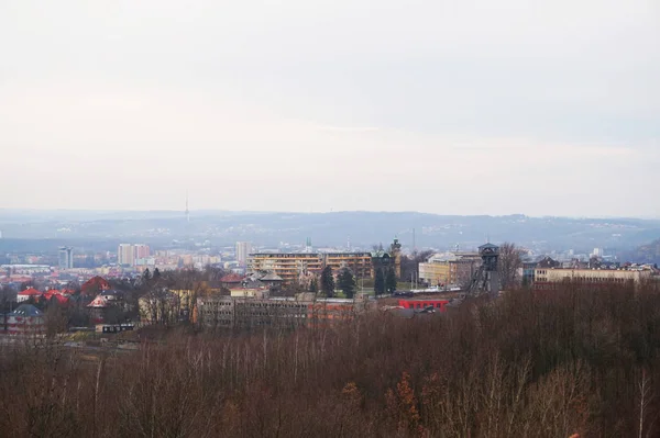 Ema Yığın Kış Içinde Ostrava Şehir Manzarası — Stok fotoğraf