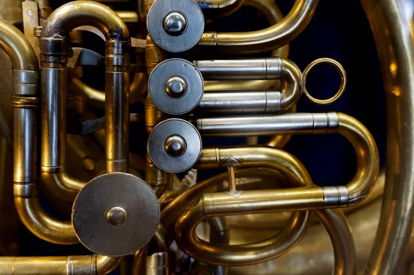 Detalhe Trombeta Como Fundo Musical Muito Agradável — Fotografia de Stock