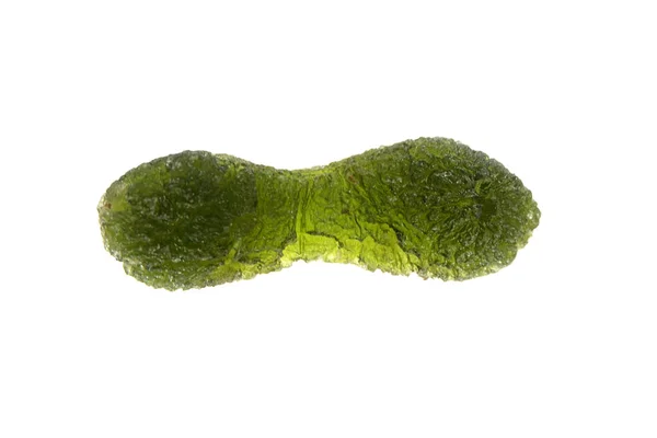 Moldavite Минерала Изолированы Белом Фоне — стоковое фото