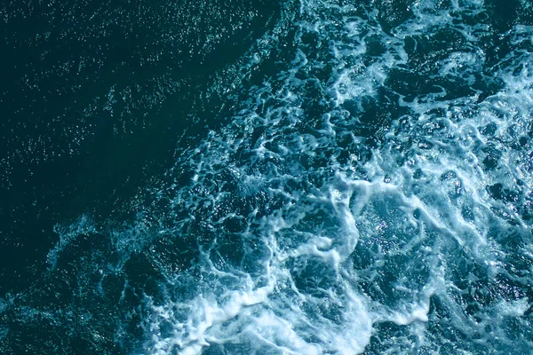 Textura Água Azul Mar Como Fundo Agradável — Fotografia de Stock