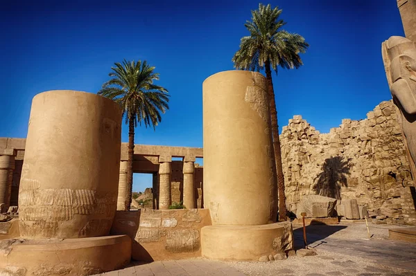 Gran Salón Hypostyle Nubes Los Templos Karnak Egipto —  Fotos de Stock