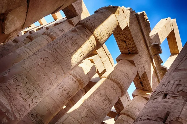 Nagy Hypostyle Hall Felhők Templomok Karnak Egyiptom — Stock Fotó