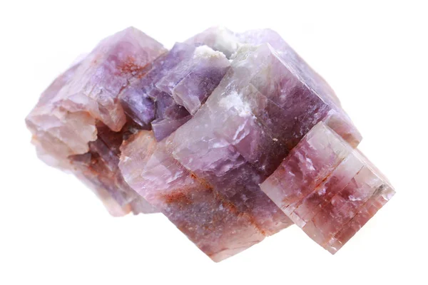 Minerale Viola Aragonite Isolato Sullo Sfondo Bianco — Foto Stock