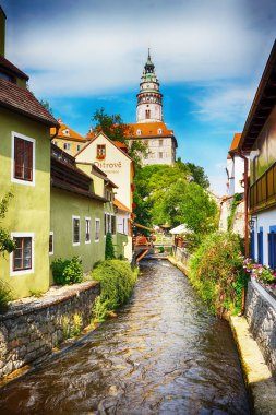 Romantik Cesky Krumlov kale Çek Cumhuriyeti