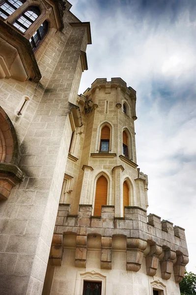 Romantyczny Zamek Hluboká Republice Czeskiej — Zdjęcie stockowe