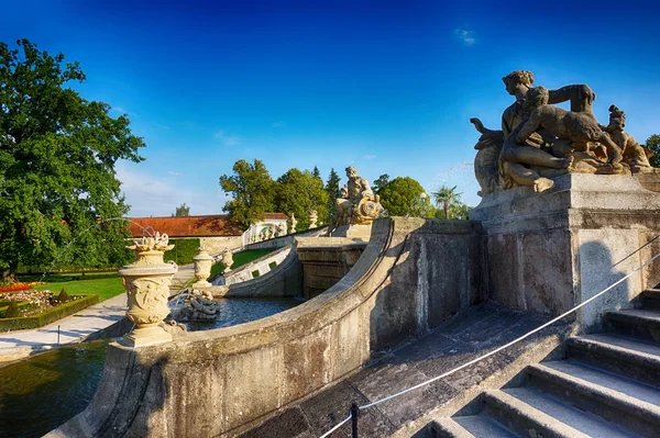 Jardín Del Castillo Cesky Krumlov Como Lugar Más Hermoso — Foto de Stock