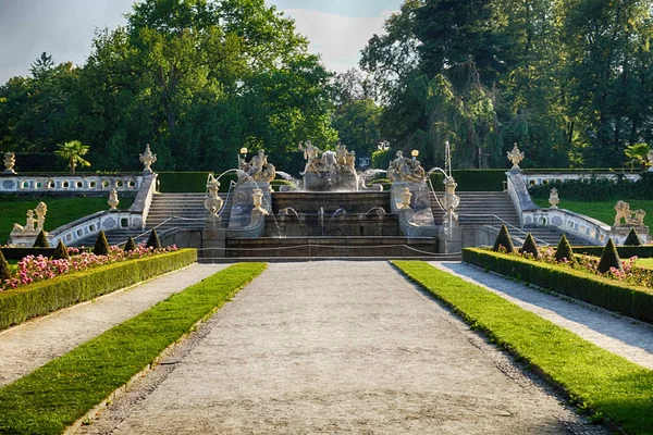 Cesky Krumlov Giardino Del Castello Come Luogo Più Bello — Foto Stock