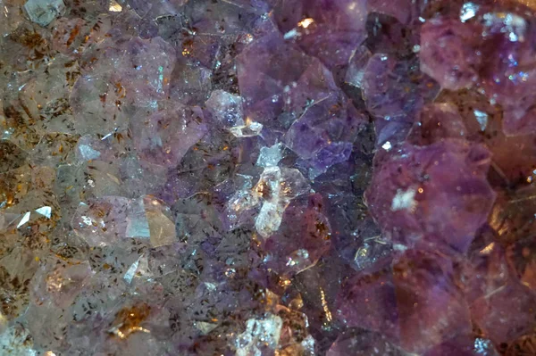 Amethyst Mineralische Textur Als Schöner Natürlicher Hintergrund — Stockfoto