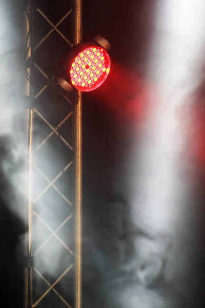 Lumière Rouge Dans Brouillard Comme Très Beau Fond — Photo