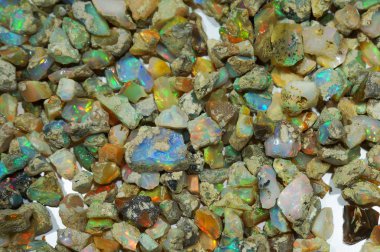 çok güzel doğal arka plan olarak Opal mineral koleksiyon