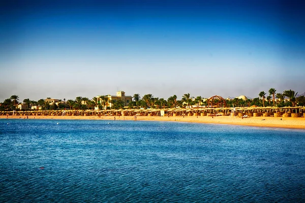 Strand Egypt Als Zeer Mooie Achtergrond — Stockfoto