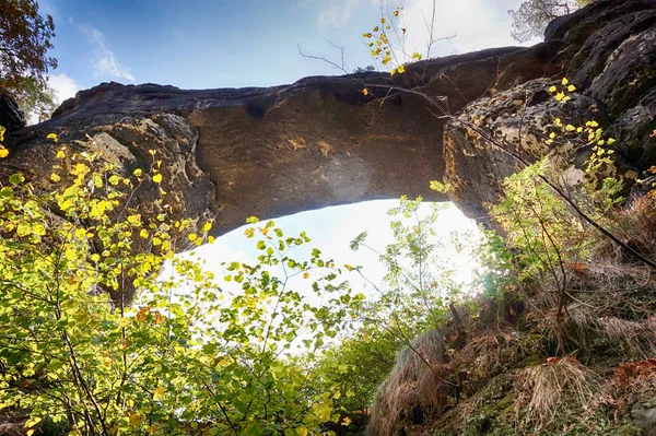 Pravcicka Brana Naturalny Krajobraz Czech — Zdjęcie stockowe