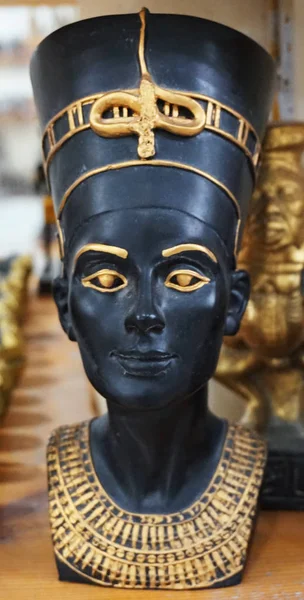 Pequena Estátua Nefertiti Como Lembrança Agradável Egito — Fotografia de Stock