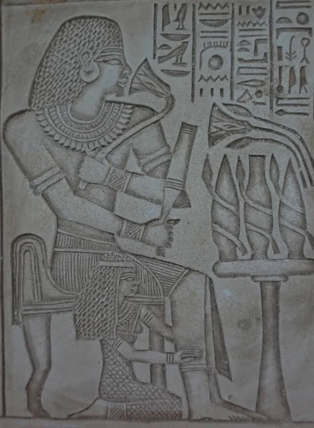 Gamla Egyptiska Hieroglyfer Som Mycket Trevlig Historia Bakgrund — Stockfoto