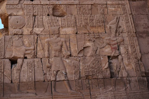 Hieroglyf Konsistens Från Egypten Karnak Som Mycket Trevlig Bakgrund — Stockfoto