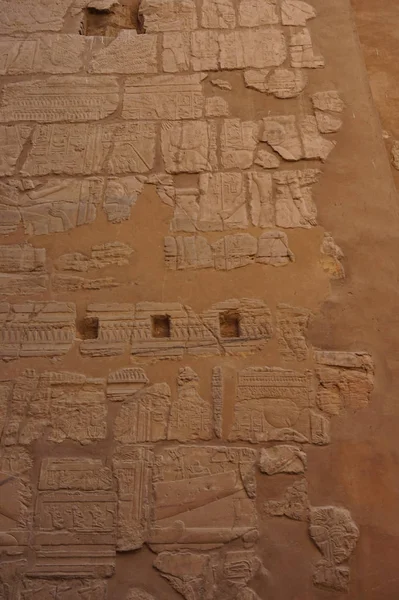 Texture Hiéroglyphe Egypte Karnak Comme Très Beau Fond — Photo