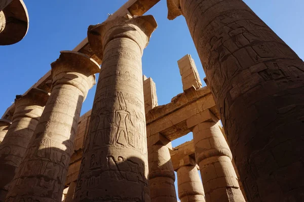 Большой Ипостайл Зал Облака Храмах Карнак Египет — стоковое фото