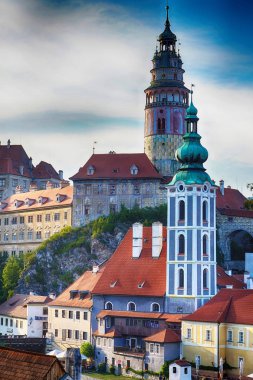 Romantik Cesky Krumlov kale Çek Cumhuriyeti