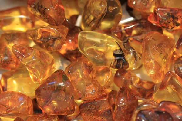 yellow amber mineral collection as nice natural background