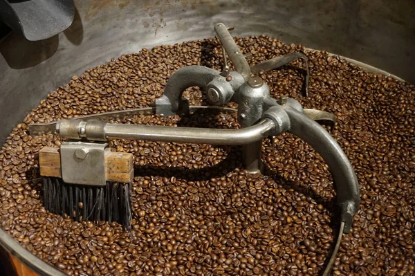 Máquina Café Tostado Como Fondo Muy Agradable — Foto de Stock