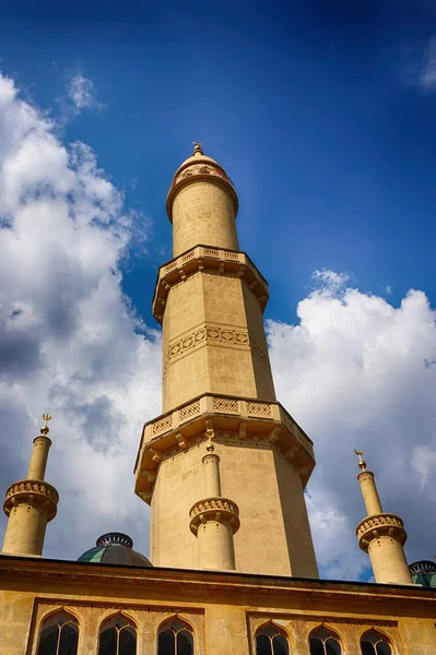 Český Minaret Tower Areálu Zámku Lednice — Stock fotografie