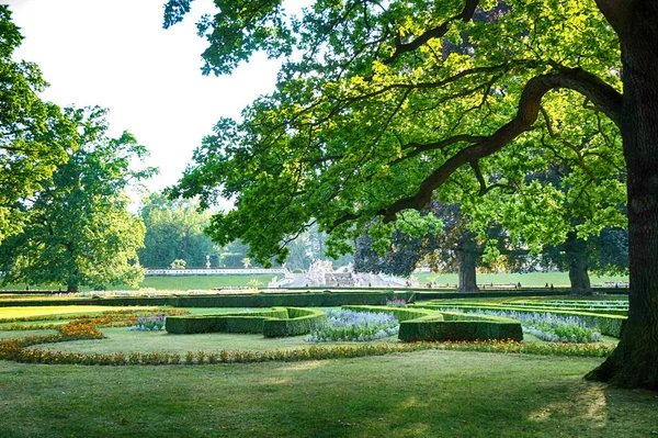 Jardim Verão Castelo Krumov Cesky — Fotografia de Stock