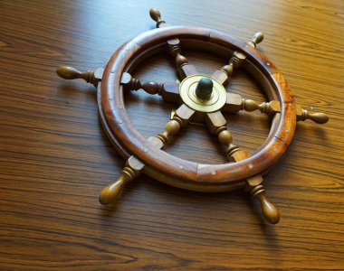 gemi dümen güzel arka plan olarak güzel ahşap nesne olarak