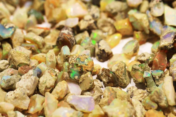 Güzel Doğal Arka Plan Olarak Opal Mineral Koleksiyon — Stok fotoğraf